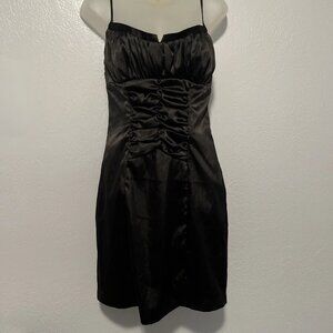 Vintage Rampage Y2K Little Black Dress Silky Boned Size 6